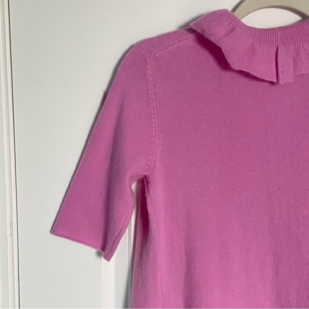 Neiman Marcus Cashmere Purple Pink Ruffled Cardigan Sweater 35056 - Picture 8 of 13
